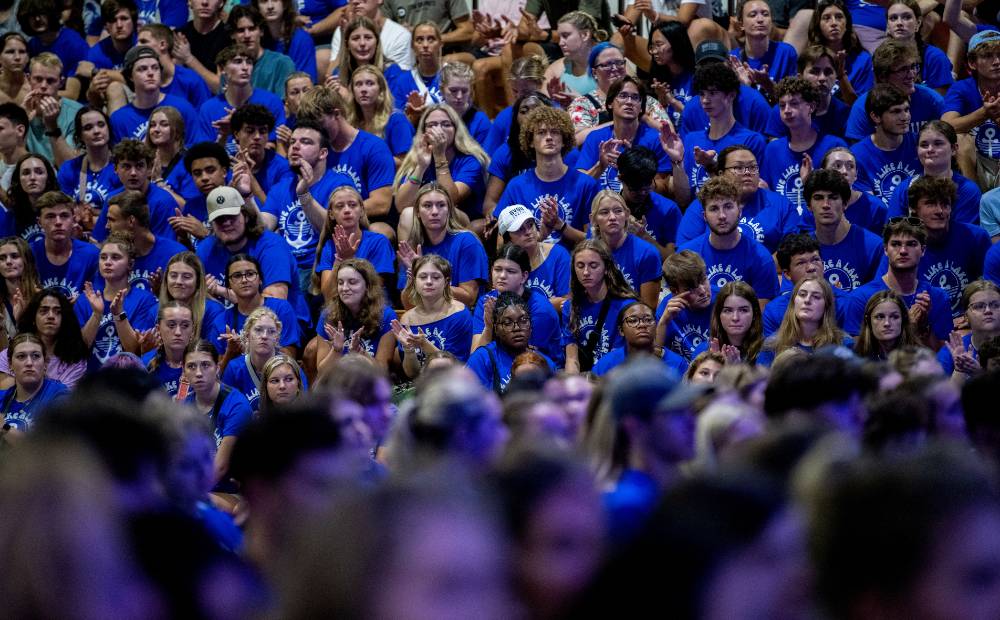 crowd of students during Fall 2023 Convocation